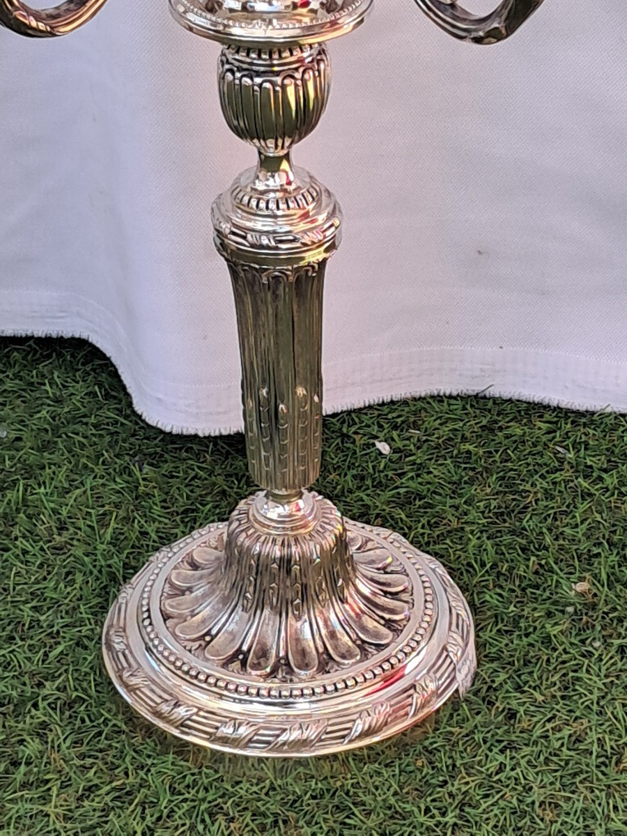 Candelabres d'esprit Louis XVI  4 branches-photo-2