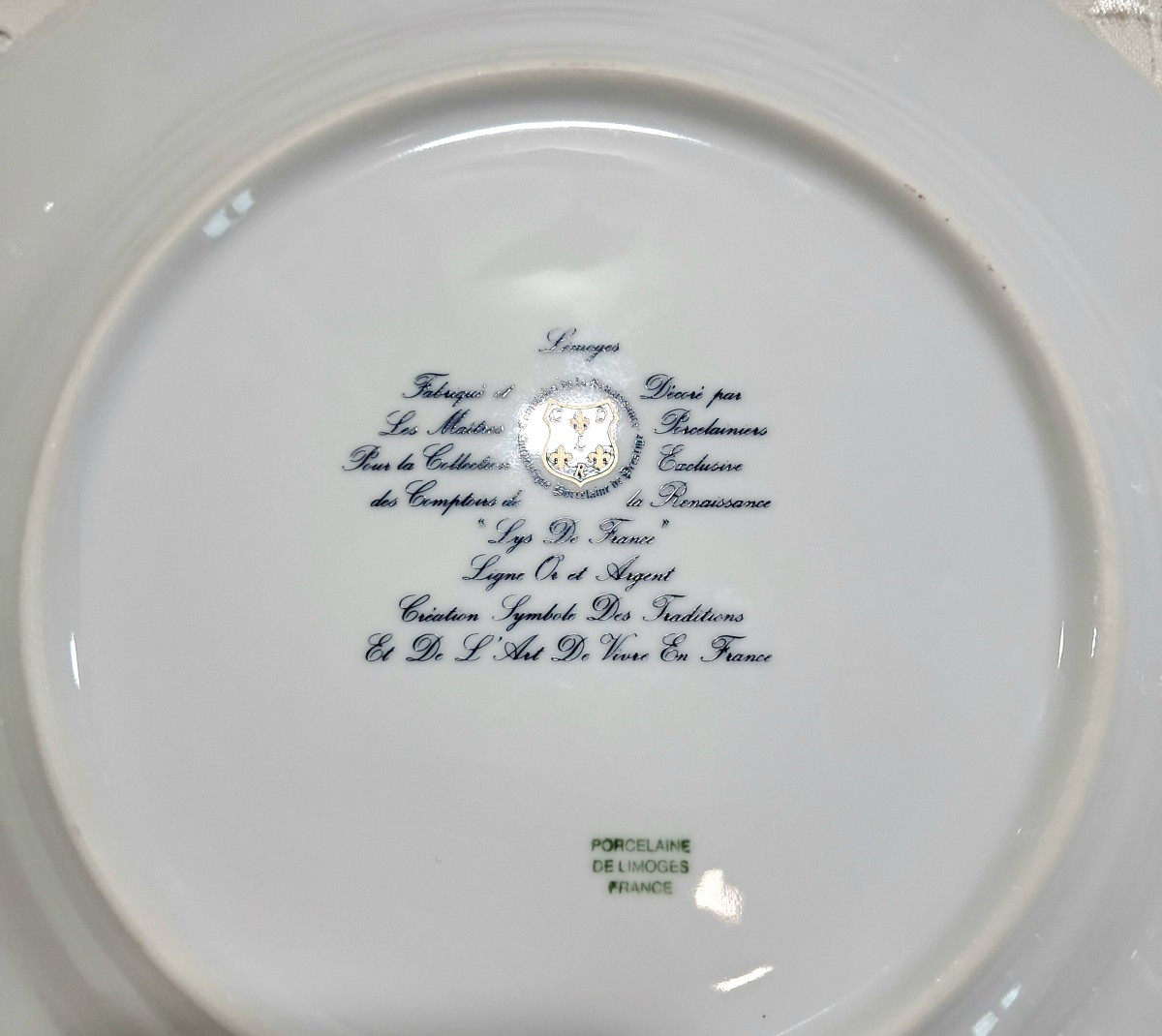 Assiettes lys de France OR et ARGENT-photo-4