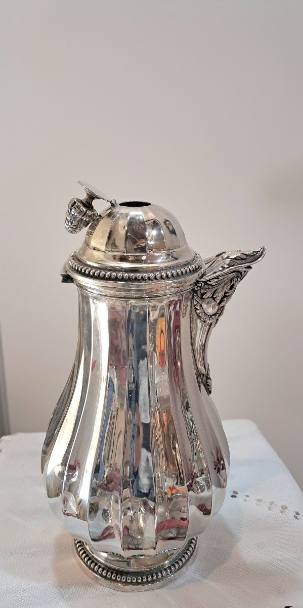 Véritable chocolatière argent massif-photo-1