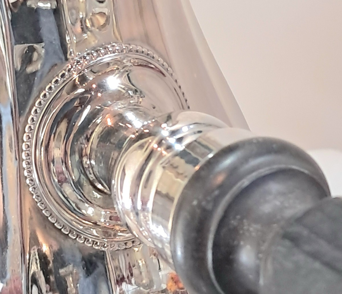 Véritable chocolatière argent massif-photo-4