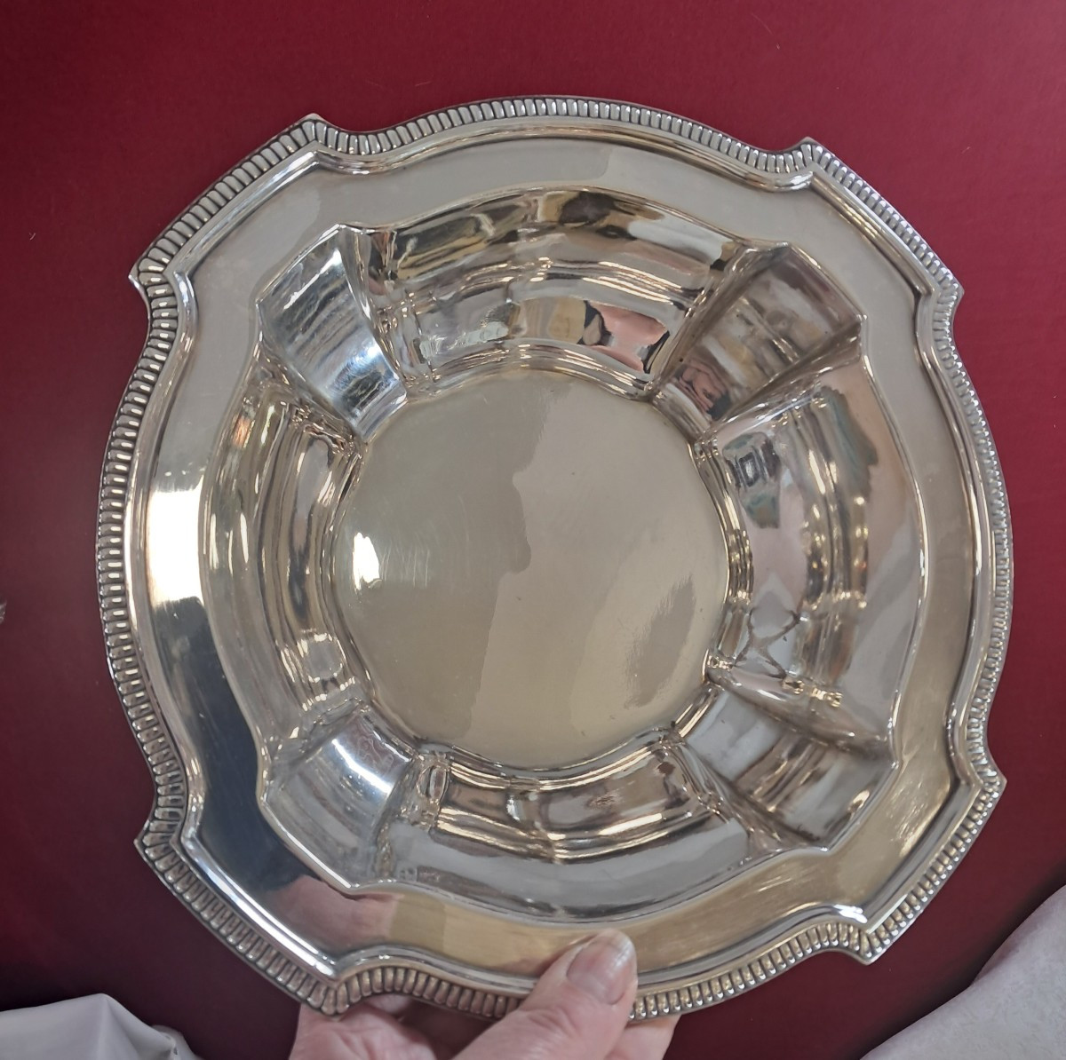 Pair Of Octogonals Bowlsilver Plat-photo-1