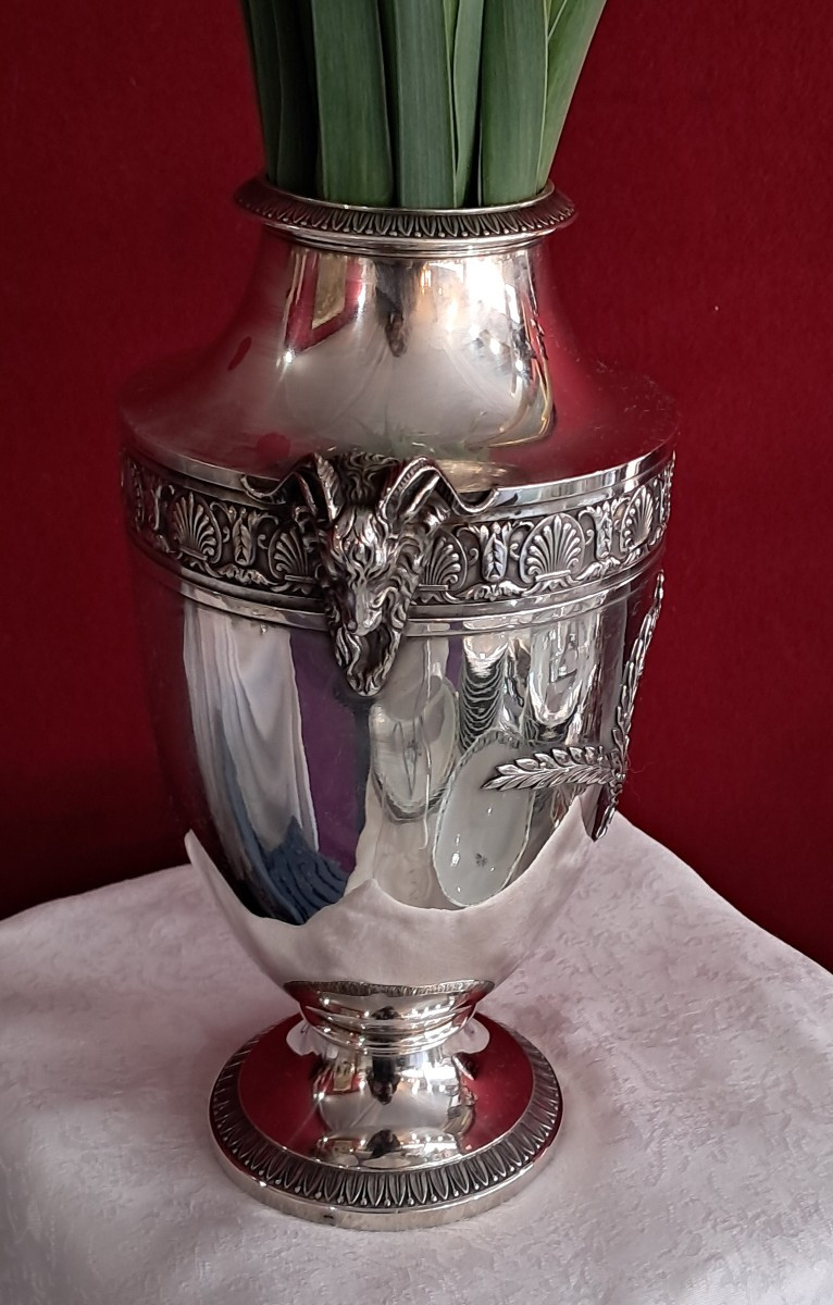 Vase argent massif Risler et Carré-photo-3