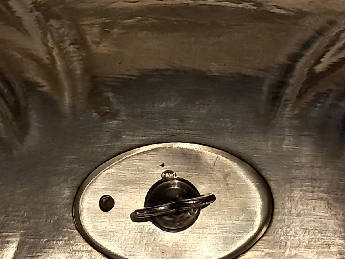 Very Large Oval Silver-plated Metal Bell -photo-3
