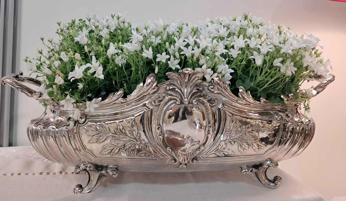 Large Christofle 19th Century Silvered Bronze Centerpiece-photo-2