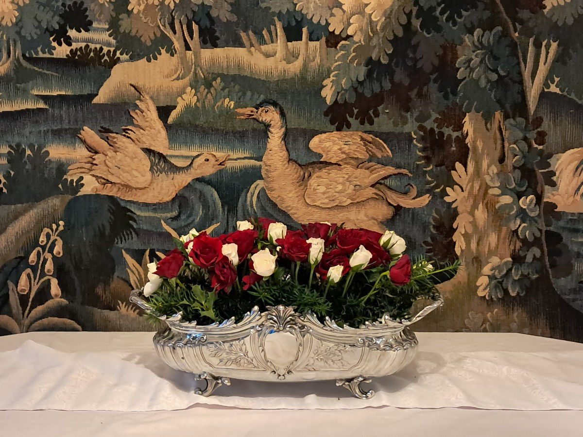 Large Christofle 19th Century Silvered Bronze Centerpiece-photo-2