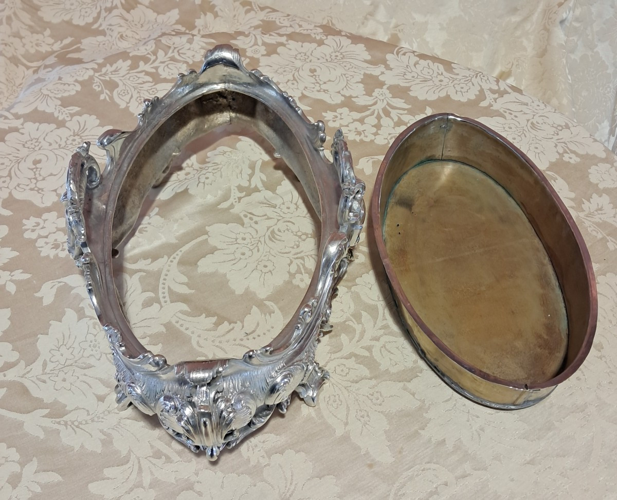 Late 19th Century Louis XV Style Silvered Bronze Jardinière -photo-4