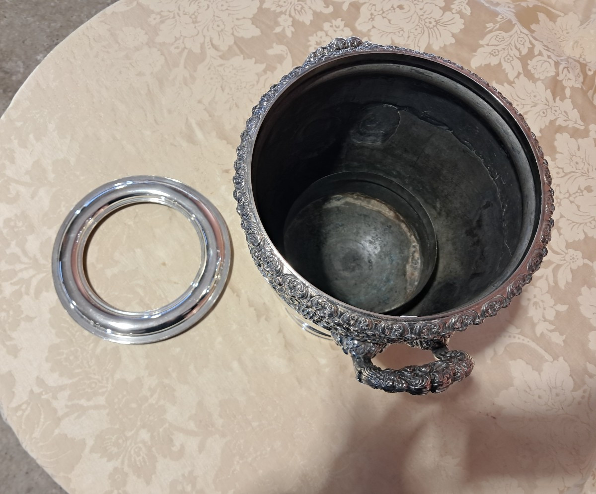 19th Century Silver-plated Cooler-photo-4