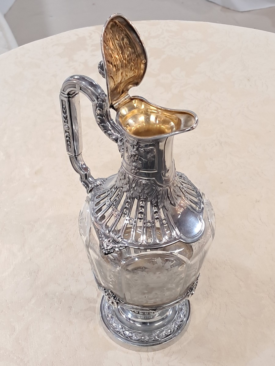 Aiguière Baccarat argent massif XIXEME -photo-1