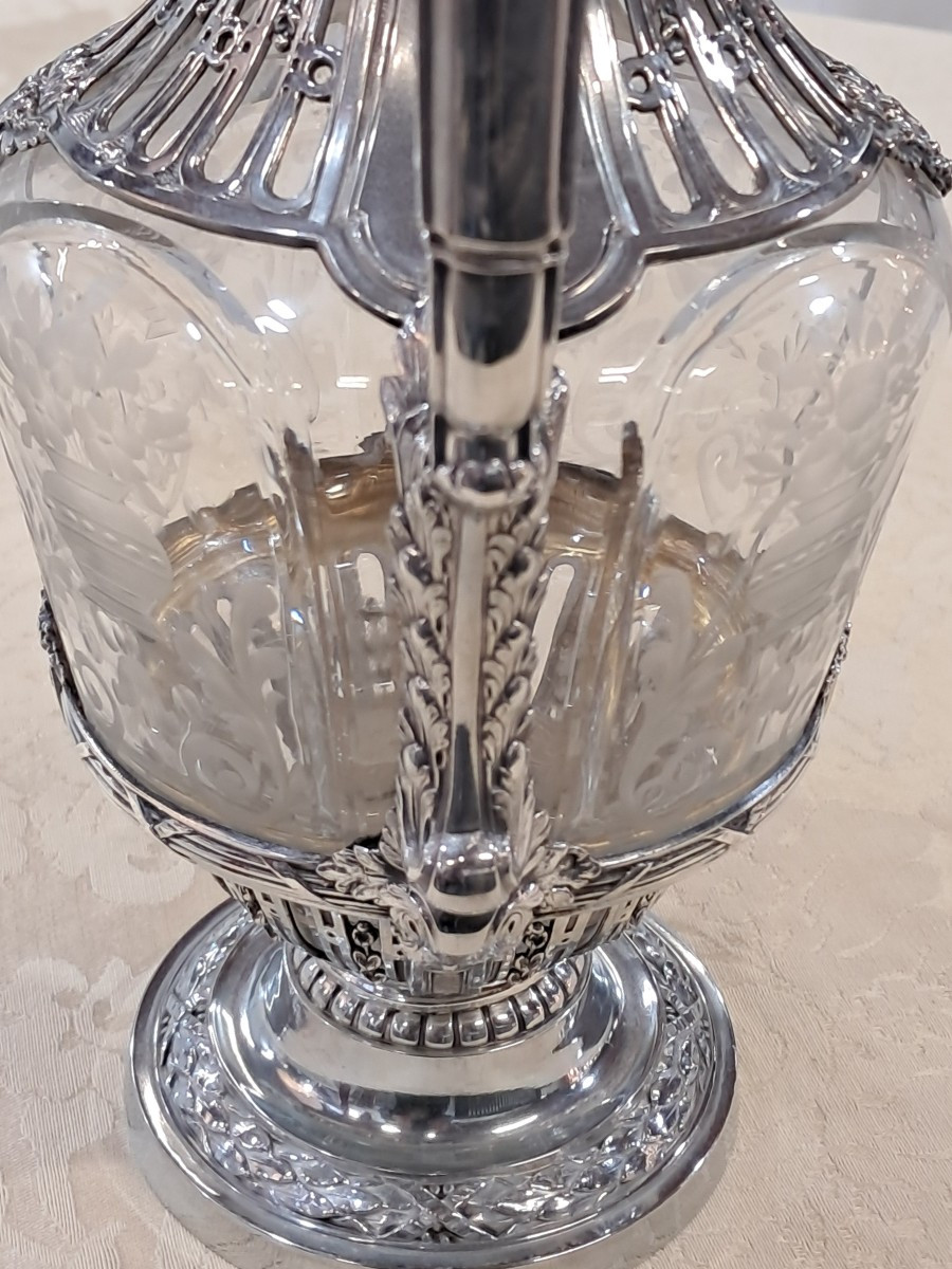 Aiguière Baccarat argent massif XIXEME -photo-2