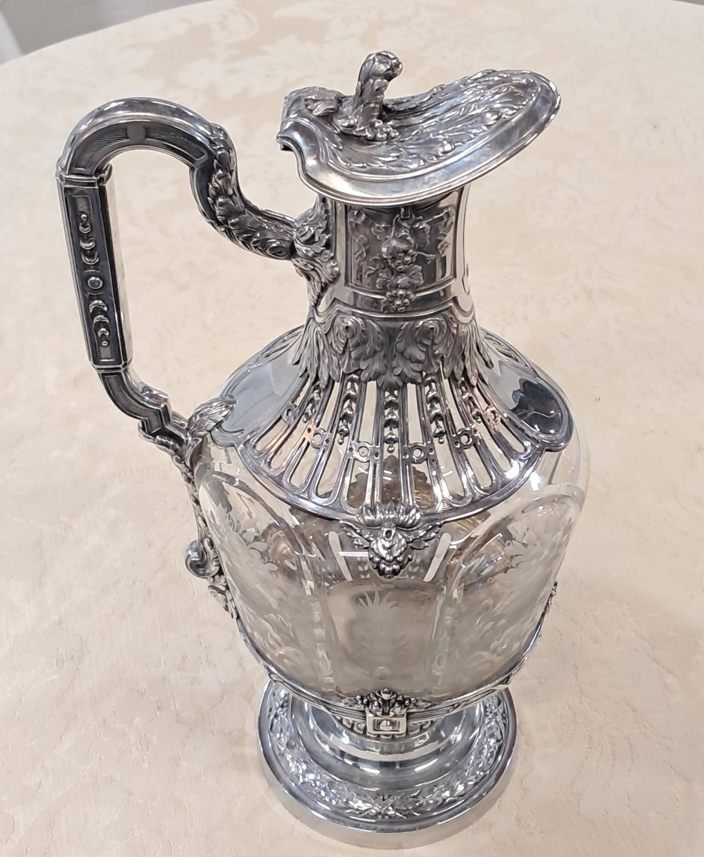 Aiguière Baccarat argent massif XIXEME -photo-3