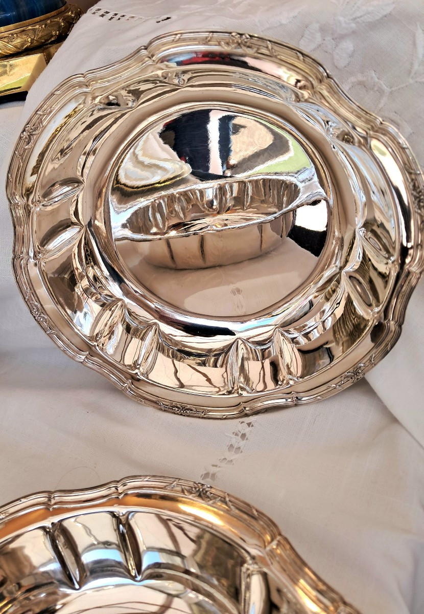 Paire de legumiers argent massif Victor BOIVIN XIXEME -photo-2
