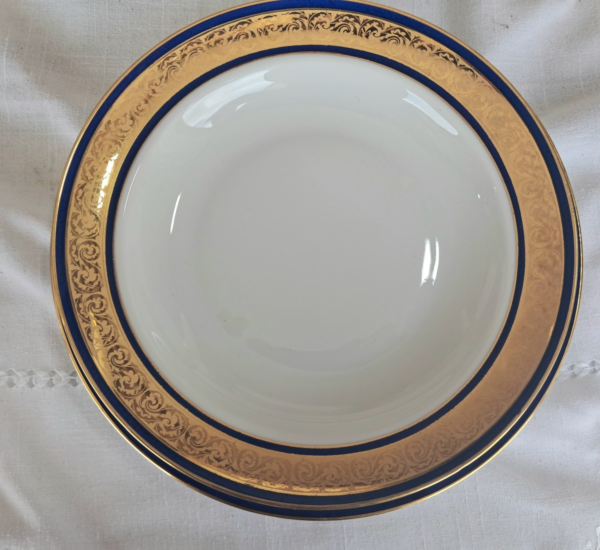 Limoges Tableware Gold Blue Net 80p.de Lanternier-photo-2