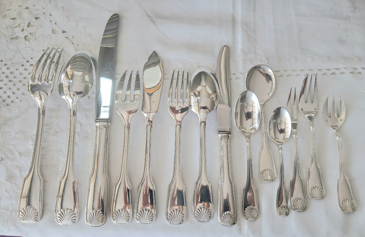 Silverplate Cuttlery Set 176p.by Orbrille More Silver Weight-photo-2