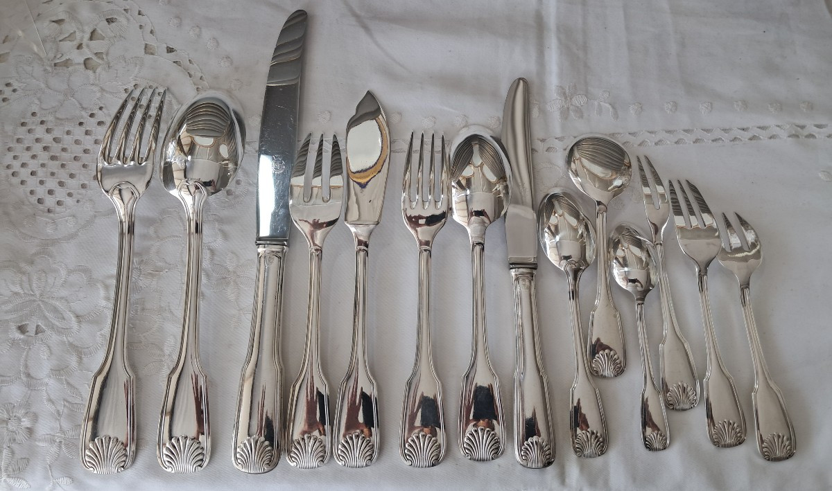 Silverplate Cuttlery Set 176p.by Orbrille More Silver Weight-photo-1
