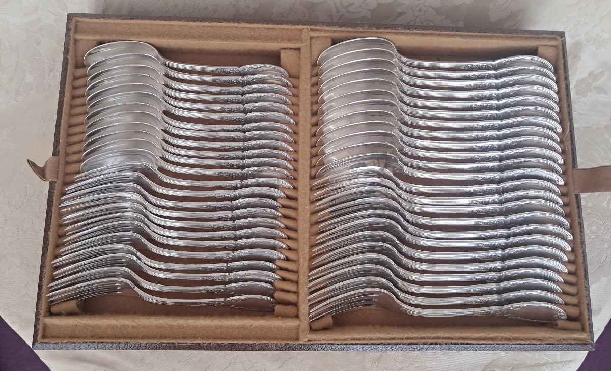 Menagere 92p.metal argenté orfevre Orbrille-photo-2