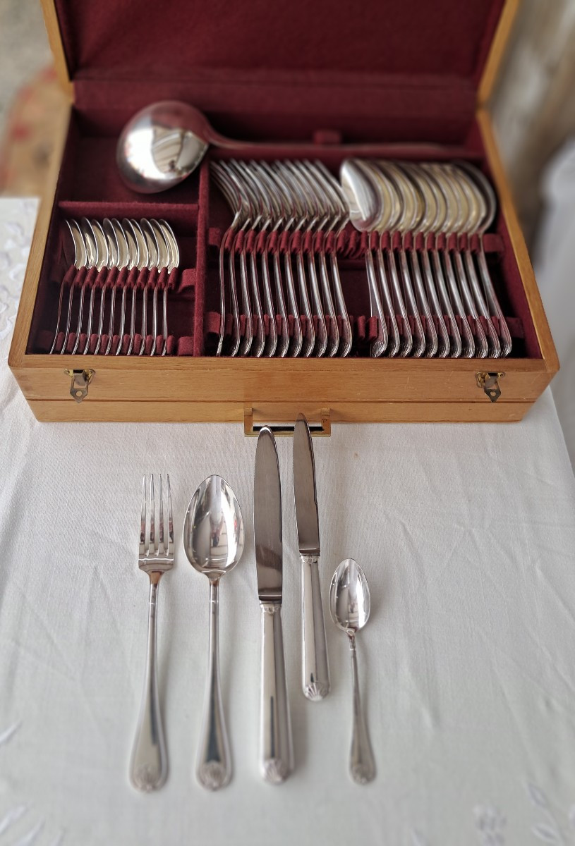 Menagere Silver-plated Metal,61p.orfèvre Philippe-photo-2