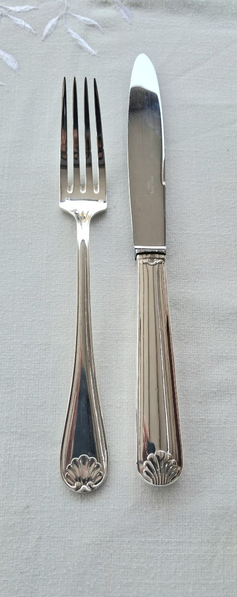 Menagere Silver-plated Metal,61p.orfèvre Philippe-photo-4
