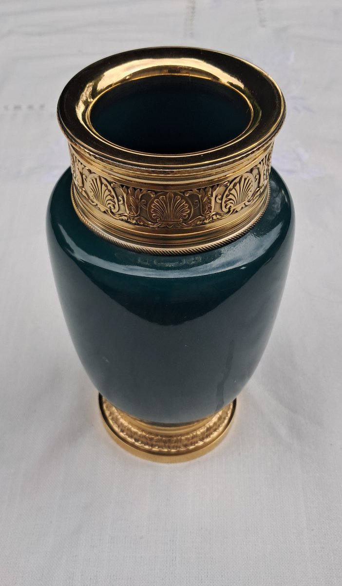 Vase argent massif vermeil