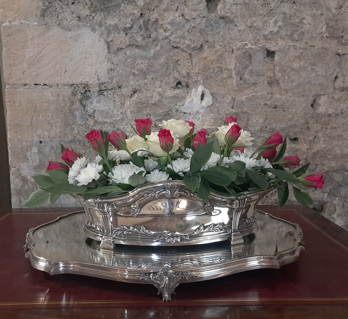 Centre de table argent massif