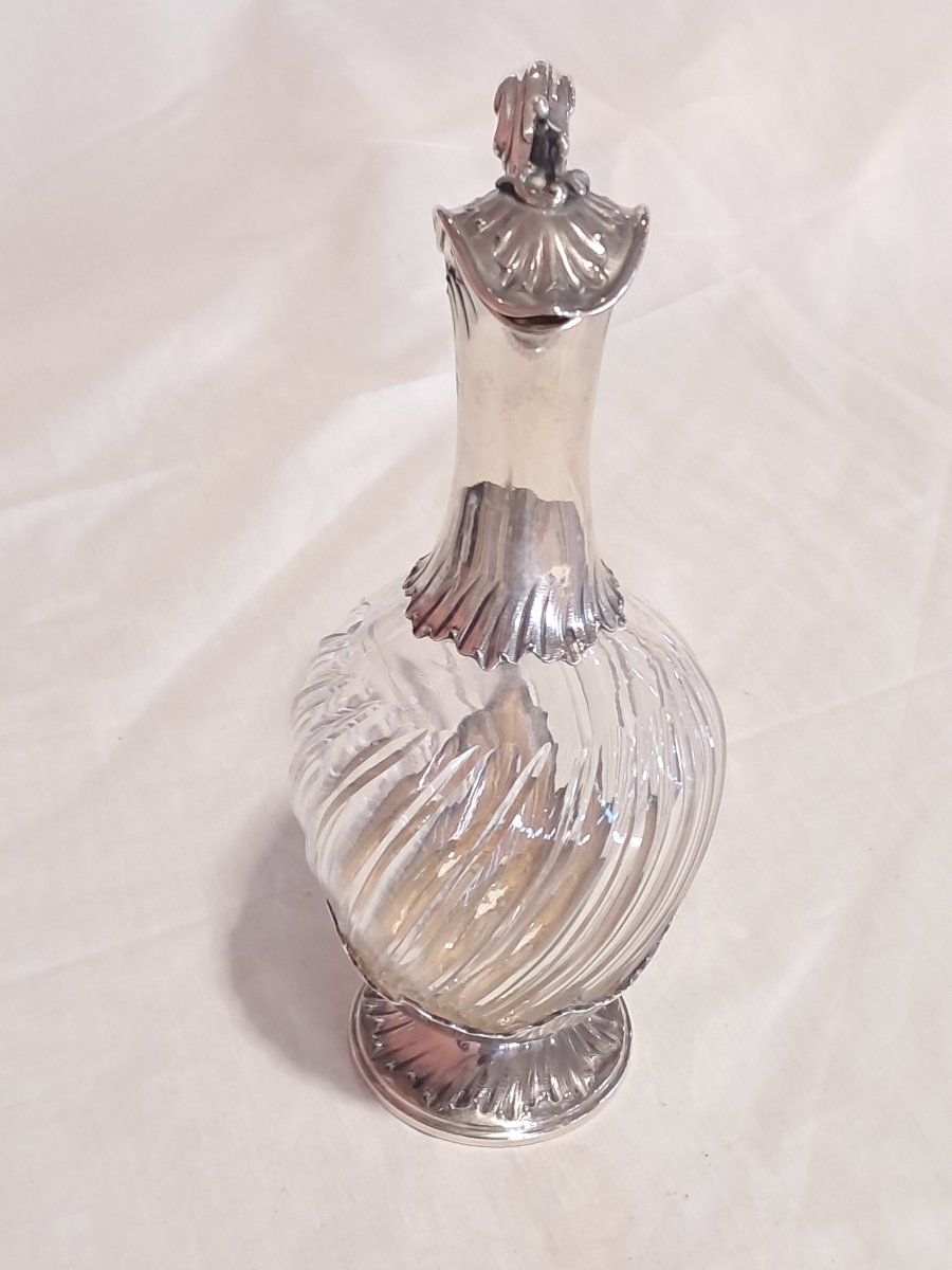 Baccarat Crystal Pitcher With Solid Silver Base-photo-3