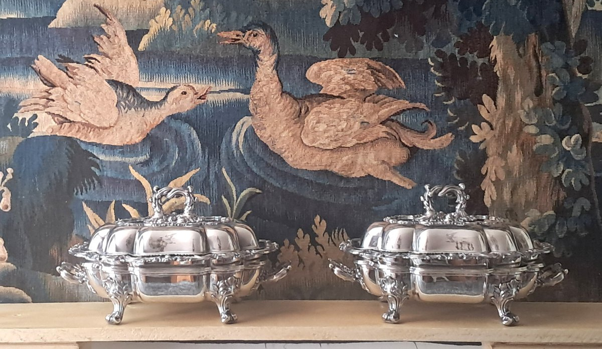 paire de legumiers avec leur bain- marie