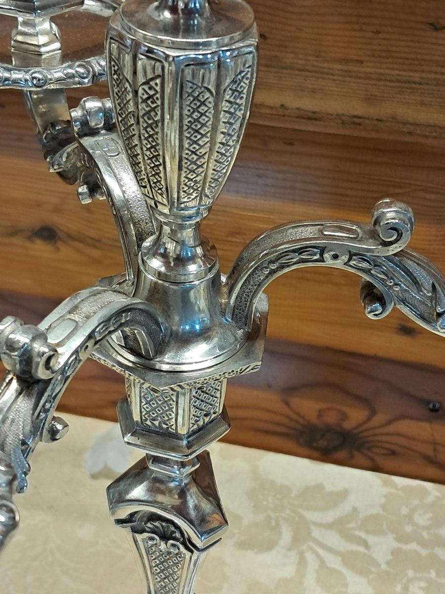 Pair Of 3-light Candelabras, 36 Cm-photo-1