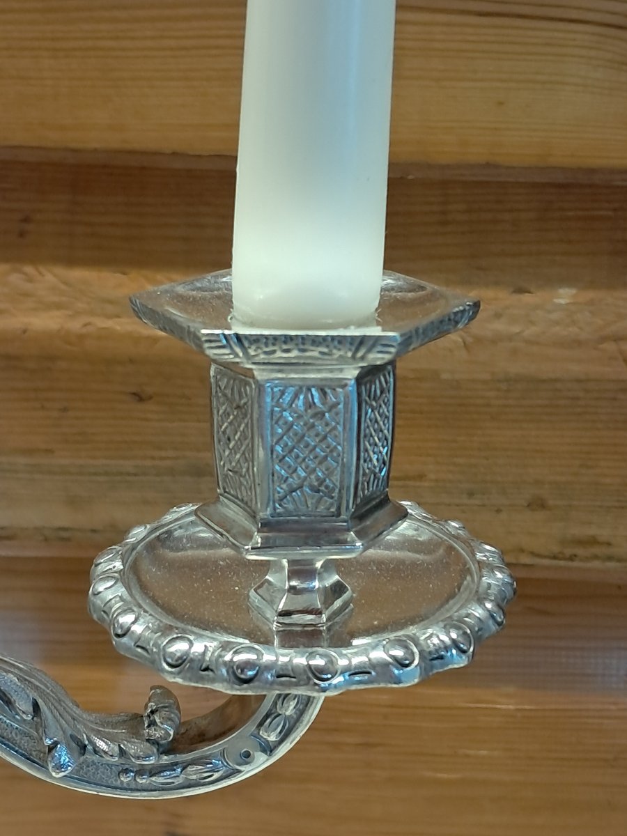 Pair Of 3-light Candelabras, 36 Cm-photo-3