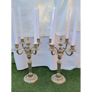 Candelabres d'esprit Louis XVI  4 branches
