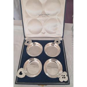 Solid Silver Tetard Set 4 Tastes Alcohol