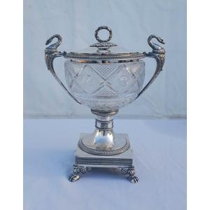 drageoir argent massif Charles X