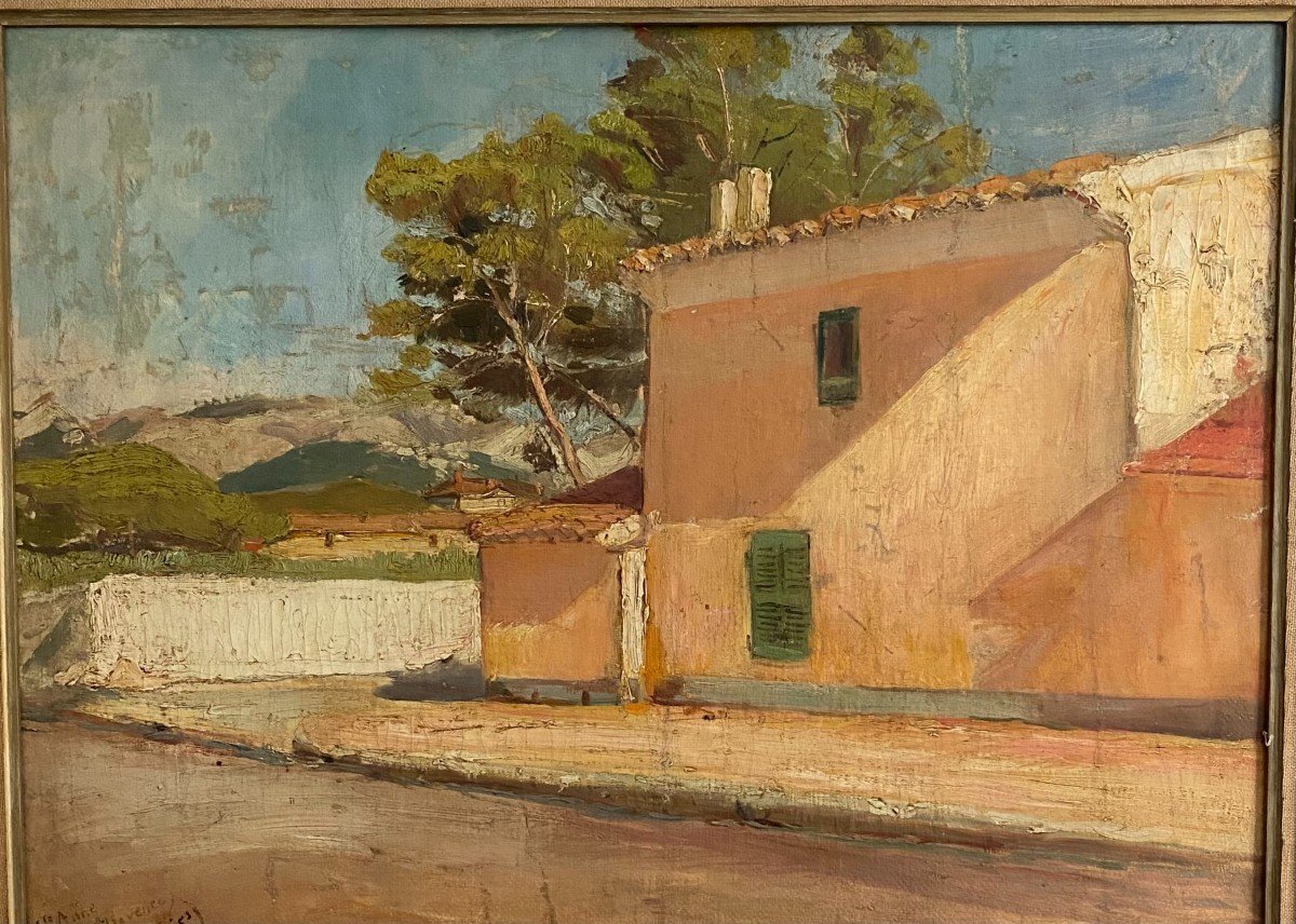 Ste Anne En Provence. Oil On Canvas. Provence Mountain Landscape-photo-3