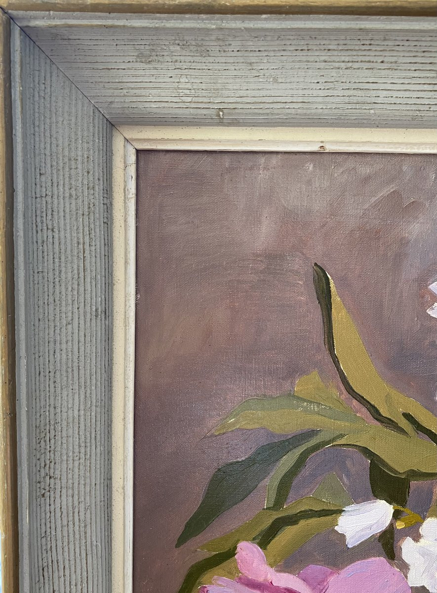 Still Life With Peonies. Oil On Canvas. Robert Mahélin. 1930-photo-2