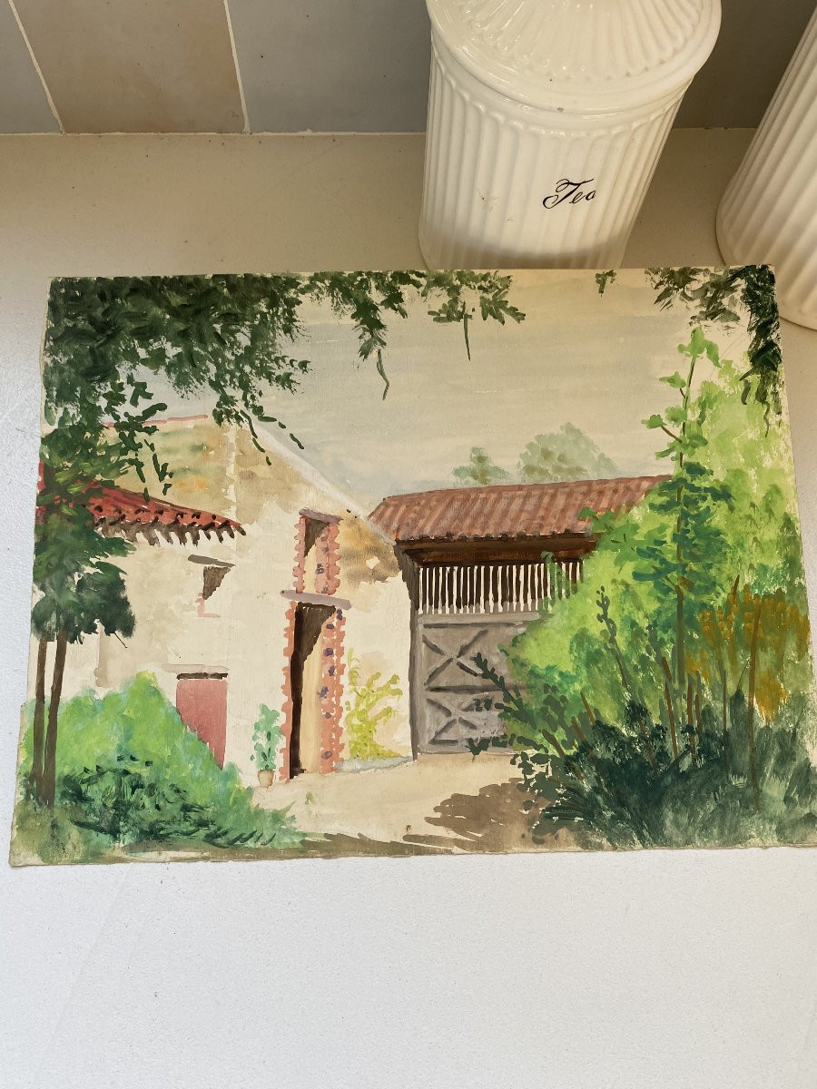 The Barn. Watercolor. 1945-photo-3