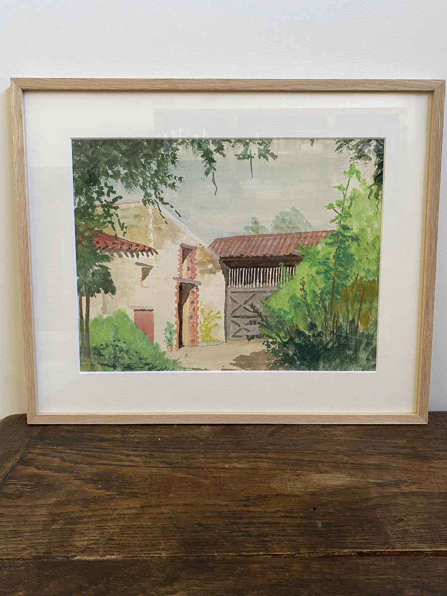 The Barn. Watercolor. 1945-photo-1