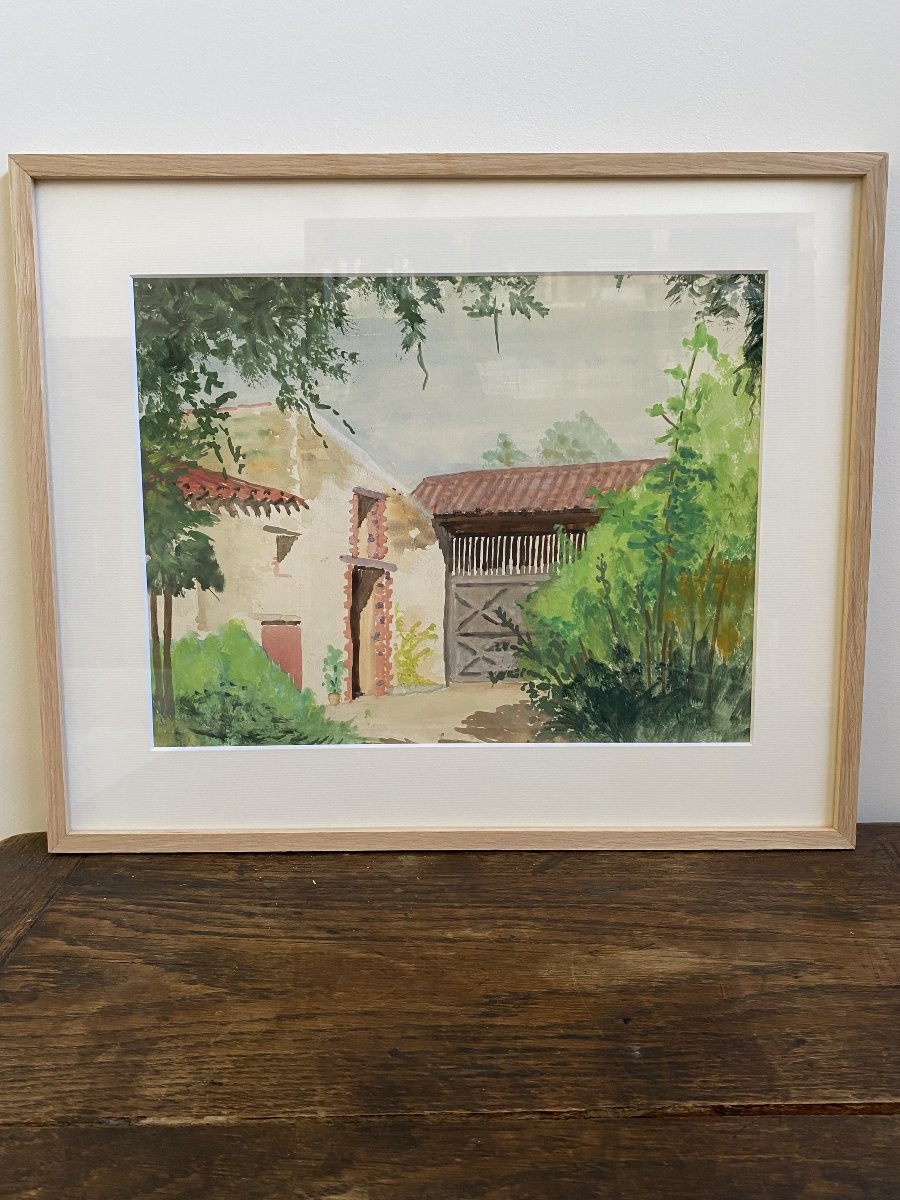 The Barn. Watercolor. 1945-photo-2