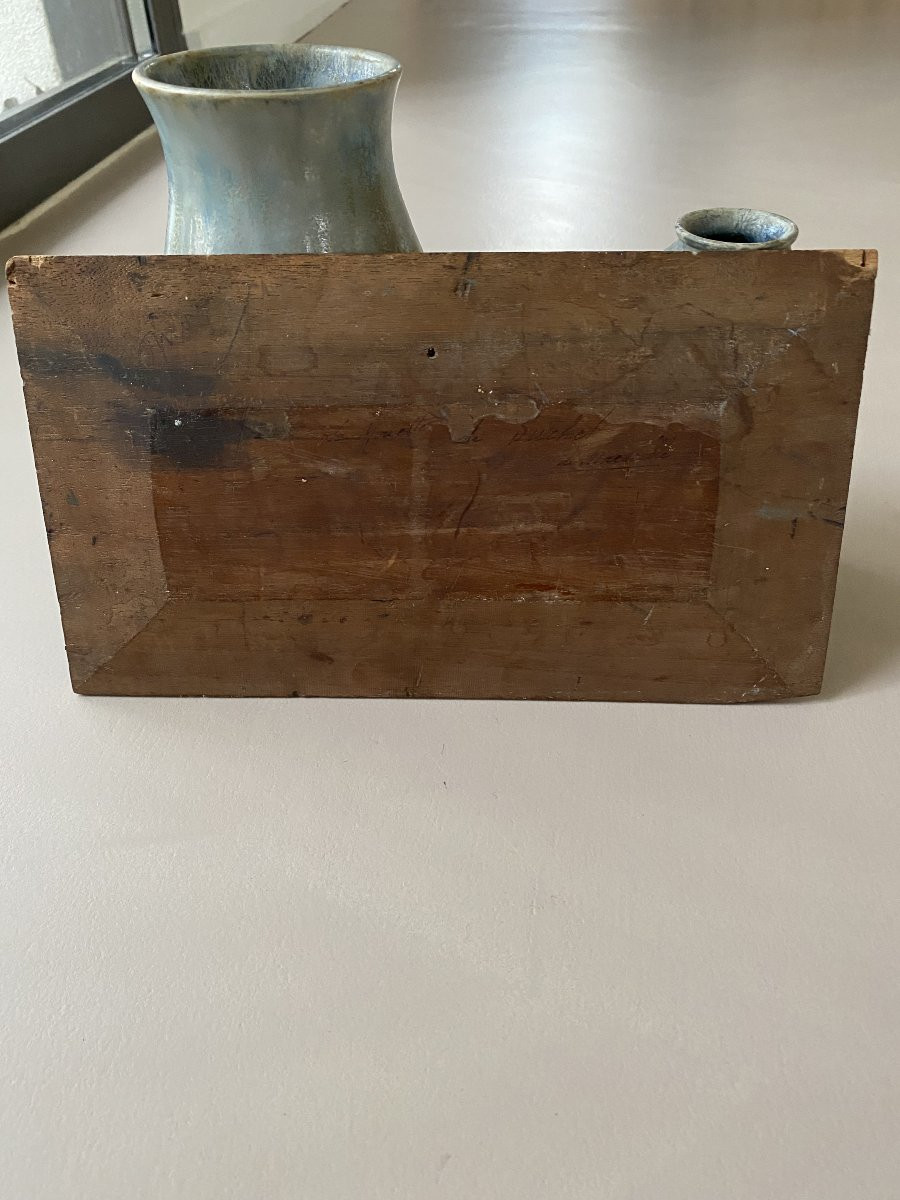 Seascape. Oil On Wood. Joseph Suchet. 19th Century-photo-2