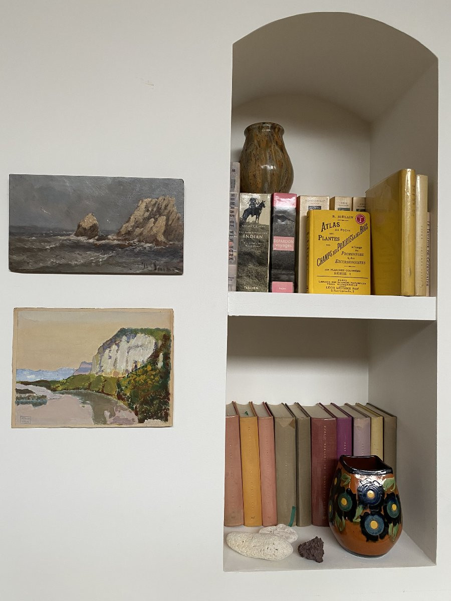 Seascape. Oil On Wood. Joseph Suchet. 19th Century-photo-4