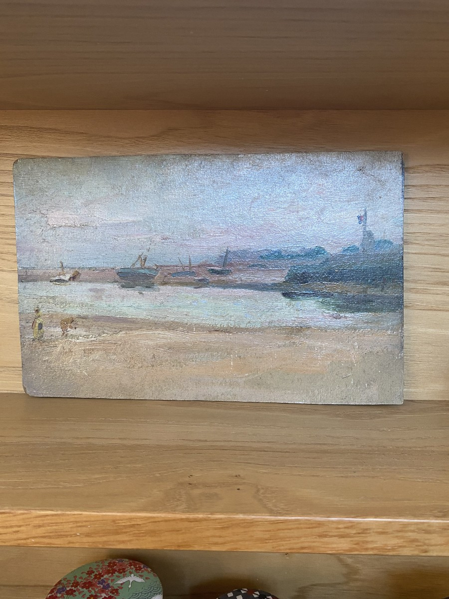 The Estuary. Charles Tranchand. Painter From Angers. Early 20th Century.