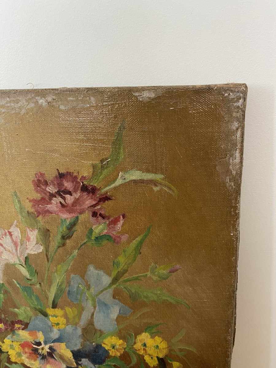Nature morte au bouquet de fleurs. début XXe siècle-photo-2