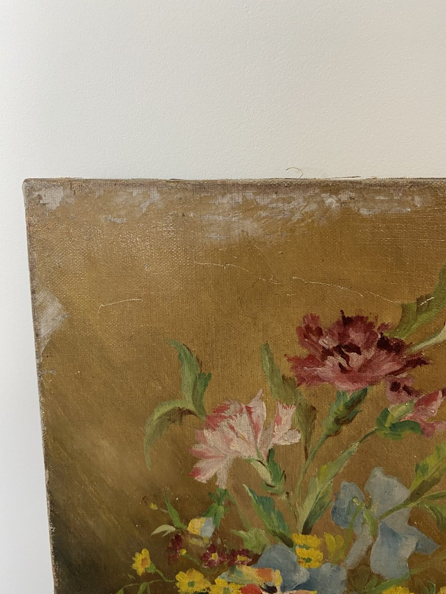 Nature morte au bouquet de fleurs. début XXe siècle-photo-3