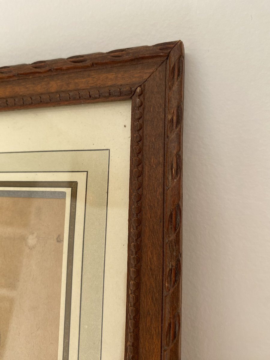 Portrait Of A Child. Watercolor By Augustin Hanicotte-photo-1