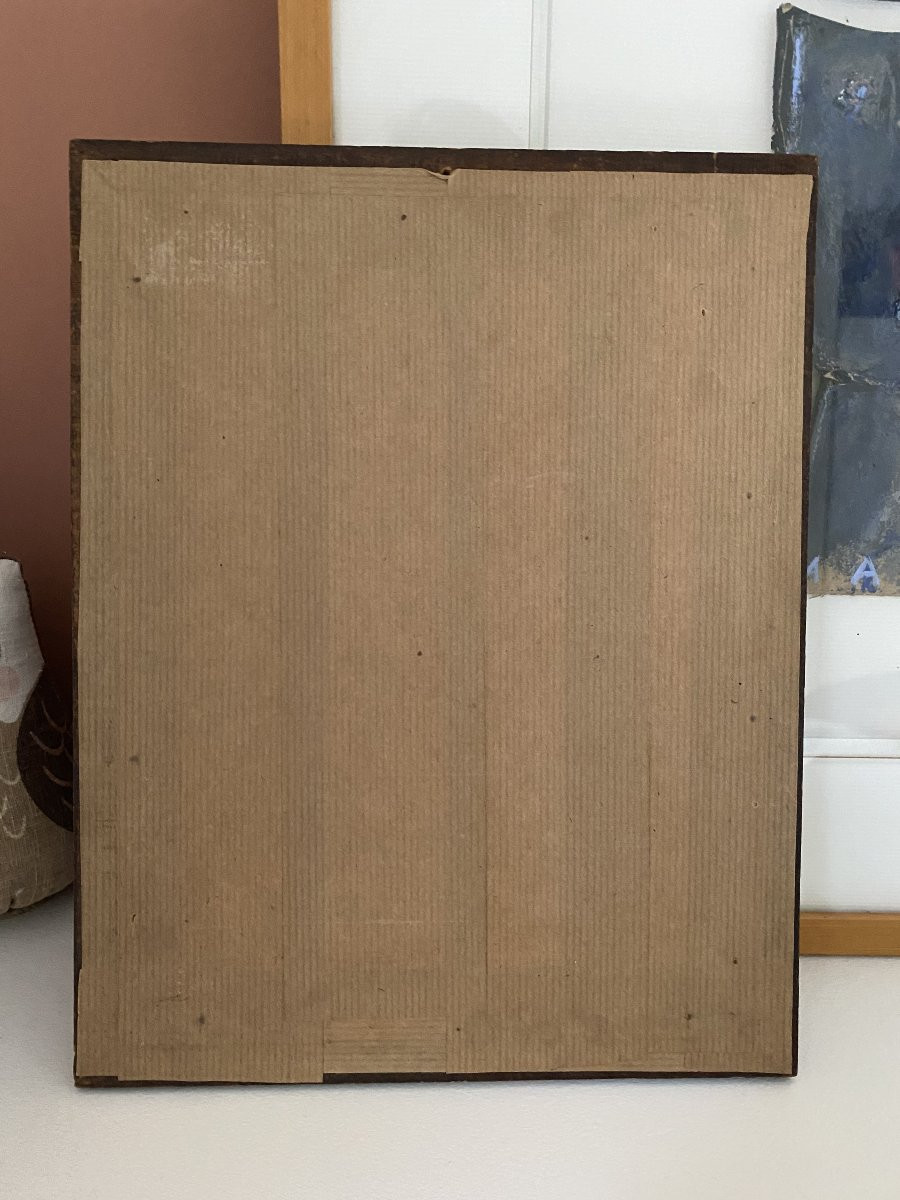 Portrait Of A Child. Watercolor By Augustin Hanicotte-photo-2