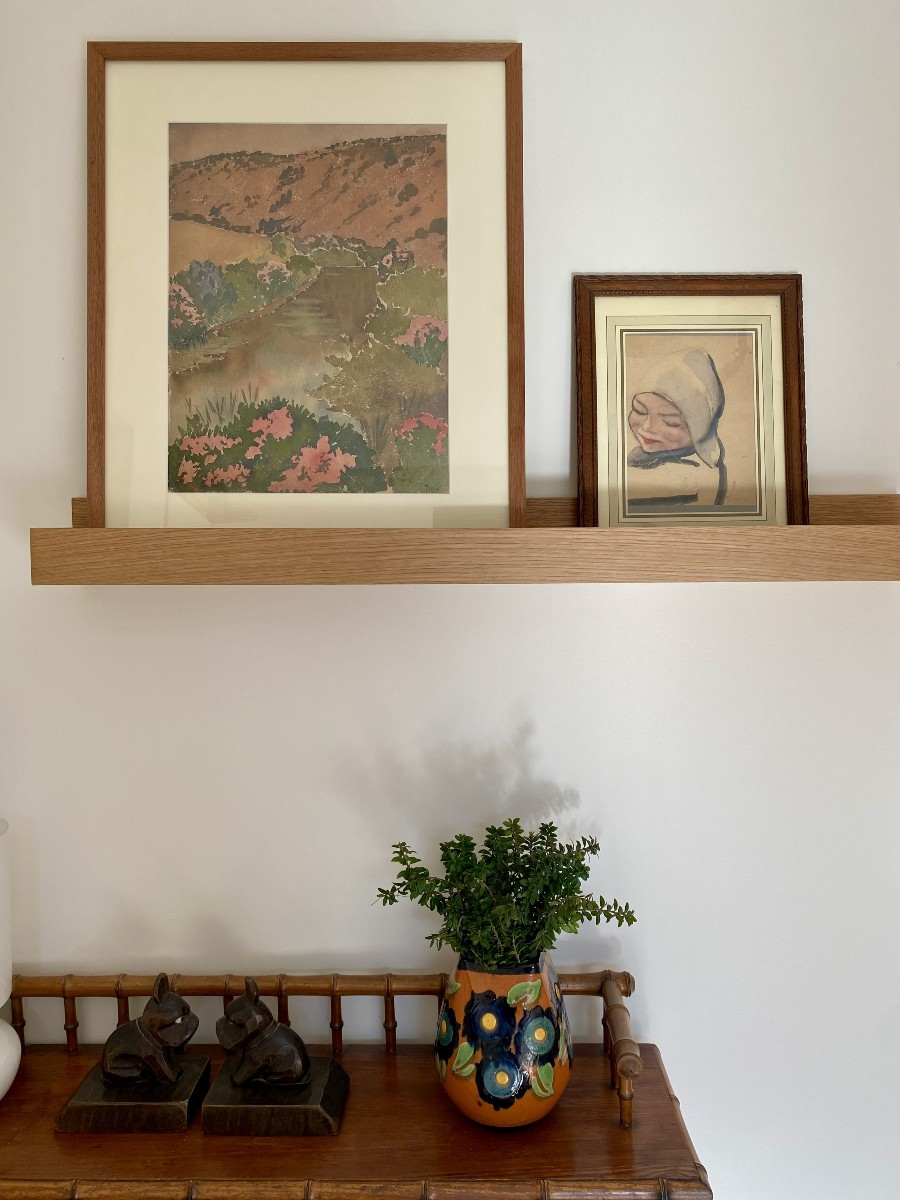 La rivière au Printemps. Aquarelle début XXe. paysage.-photo-7