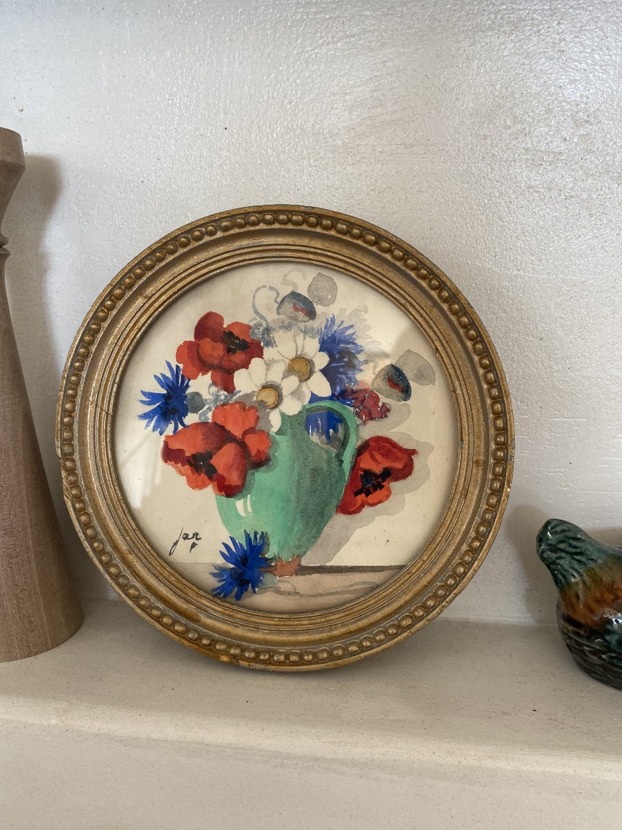 Nature morte miniature aux fleurs