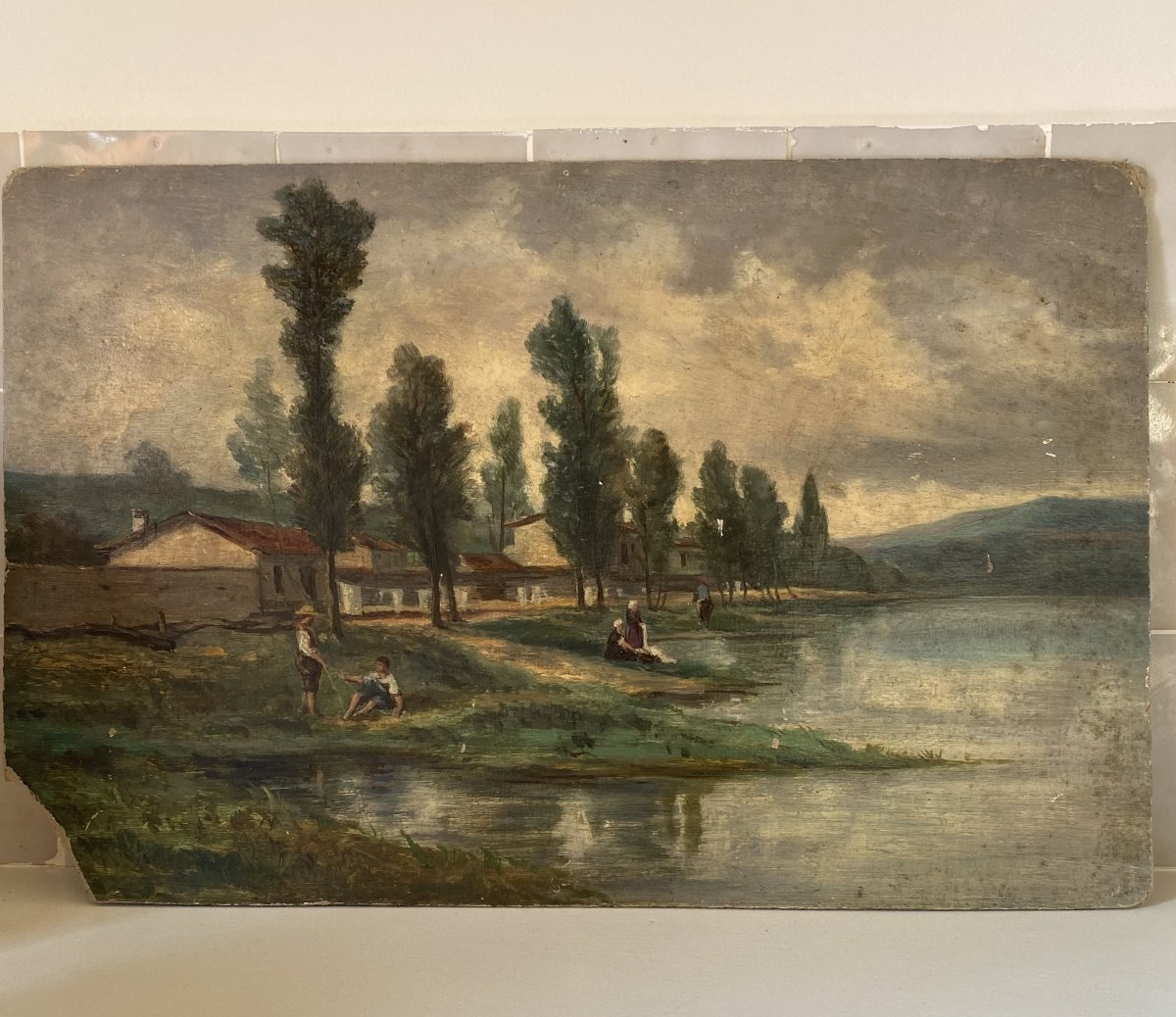 Le village de pont-d'Ain. Ecole française du XIXe siècle.-photo-4