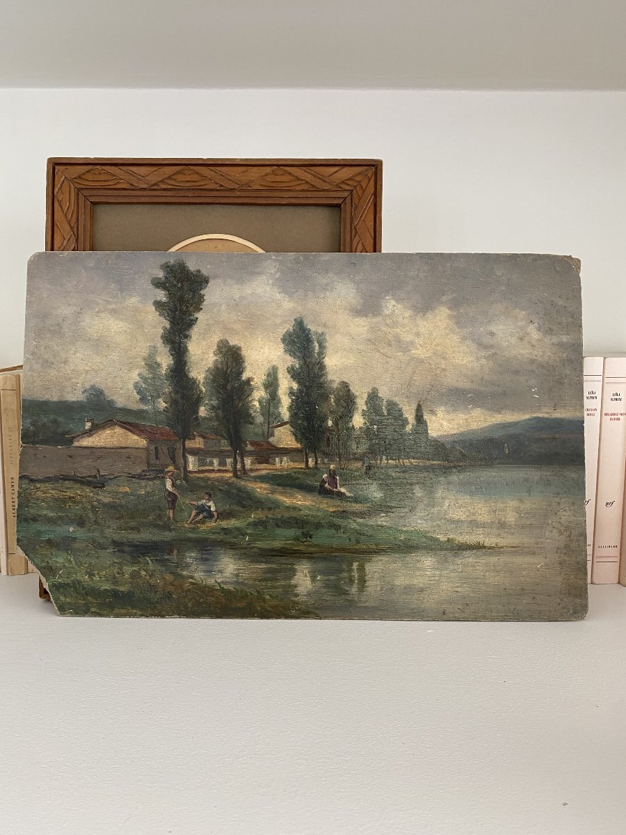 Le village de pont-d'Ain. Ecole française du XIXe siècle.-photo-6