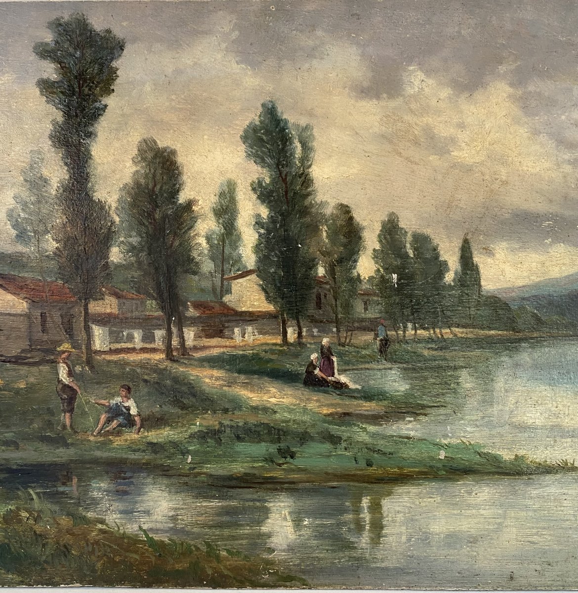 Le village de pont-d'Ain. Ecole française du XIXe siècle.