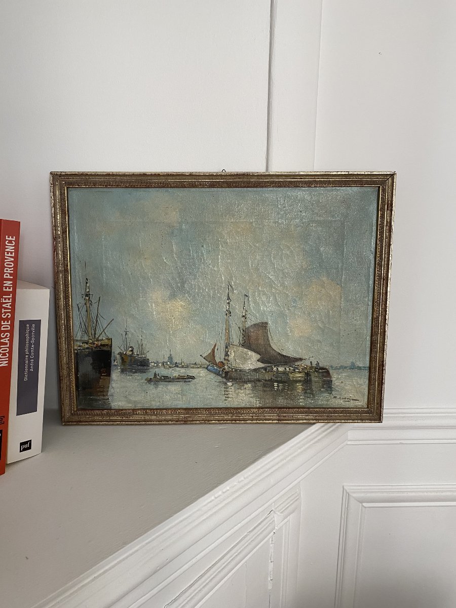 The Navy And Sailing Ships. Artist: Robert-ferninand Verheyen (1877–1960), Netherlands.-photo-1