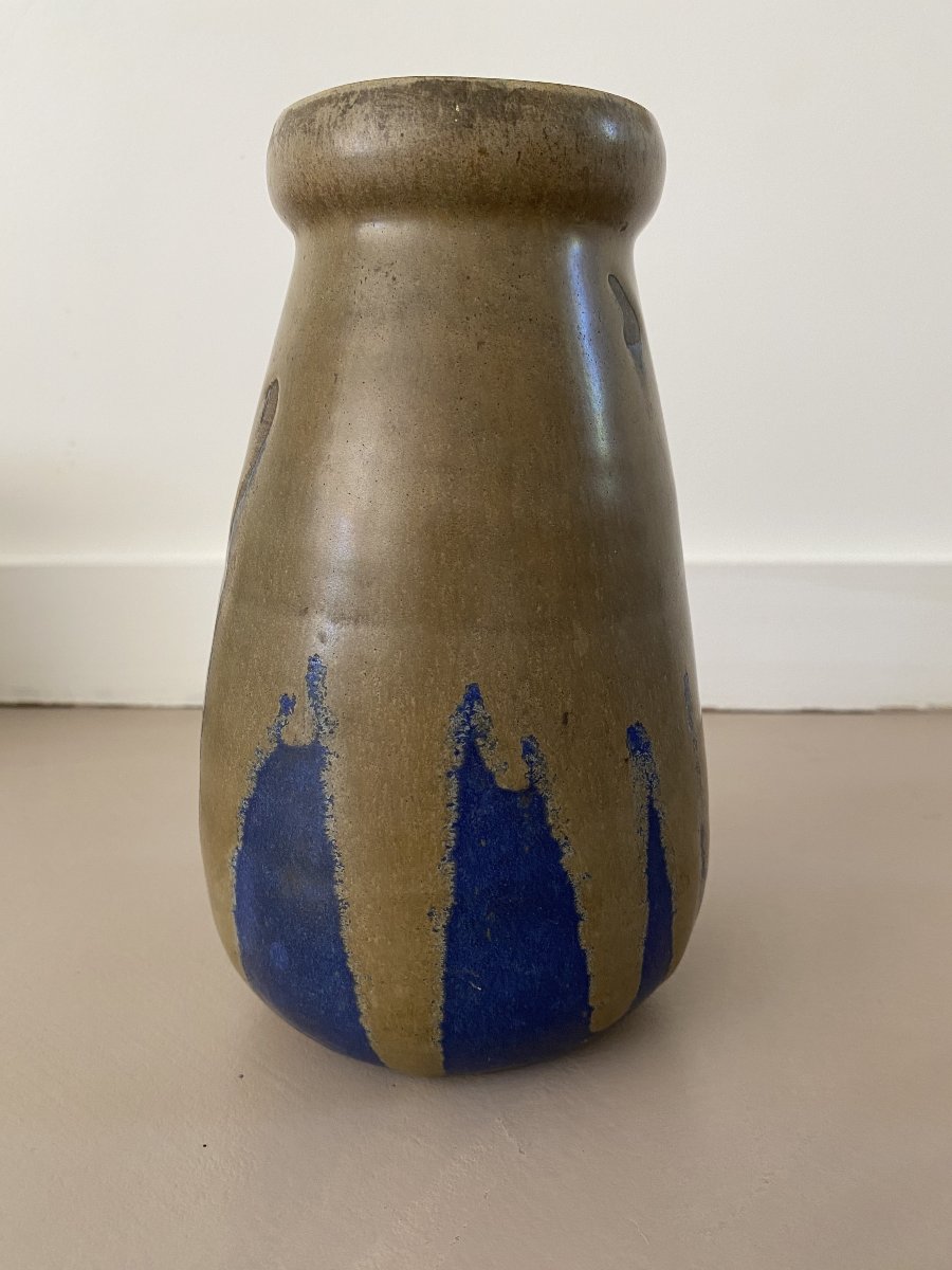 Vase Léon Pointu en grès émaillé-photo-1
