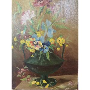 Nature morte au bouquet de fleurs. début XXe siècle